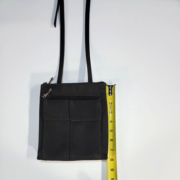 Black Crossbody Travel Bag Purse Catherina Organizer Expandable Pack Handbag EUC - Picture 6 of 13